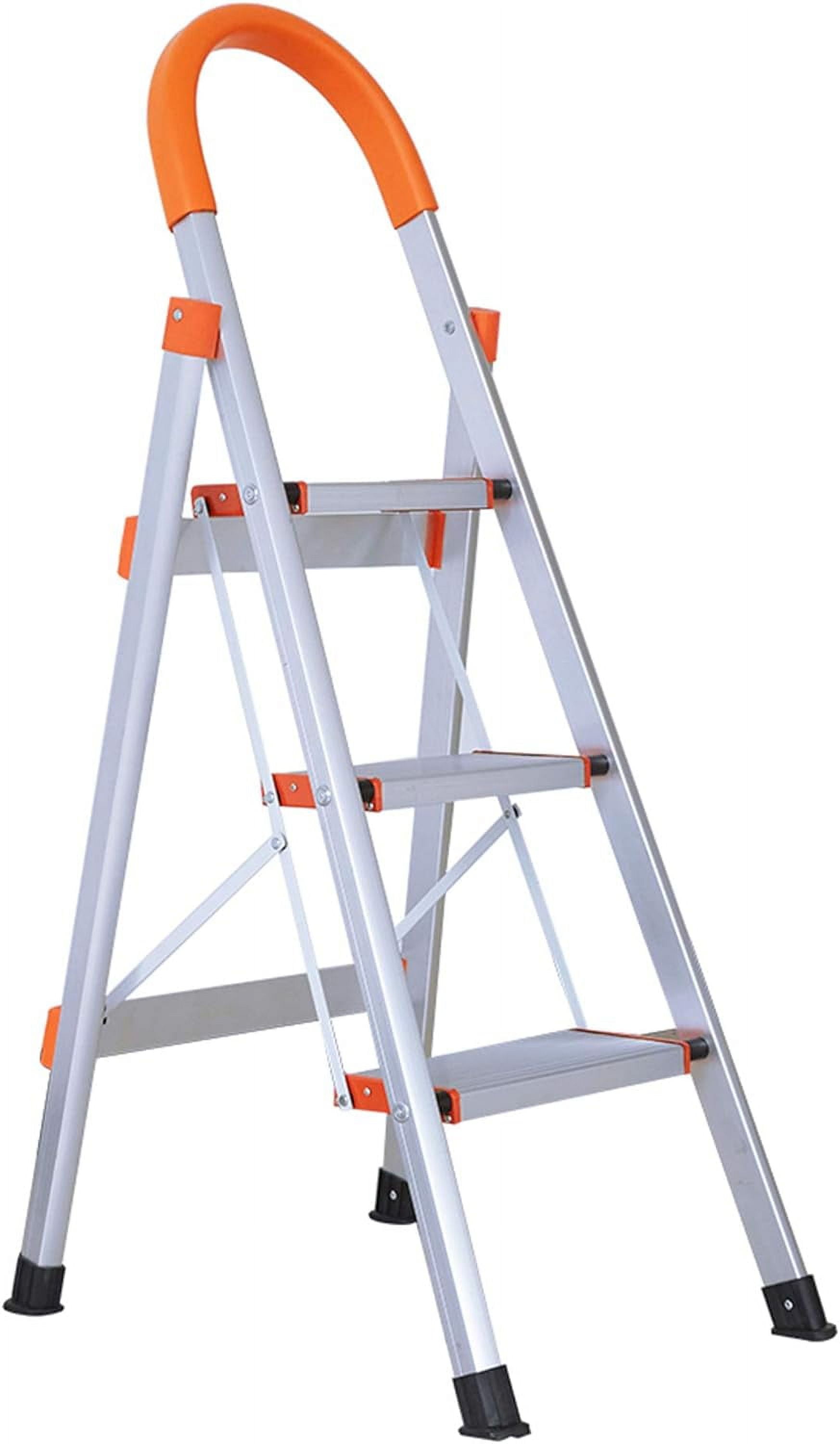 COSTWAY 3 Step Ladder, Folding Anti Slip Stepladder With Extra Wide
