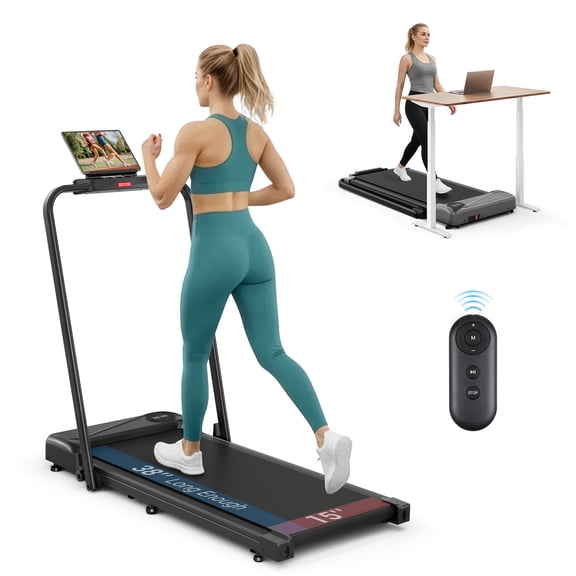 Dprodo 3 in 1 Foldable Treadmills for Home/Office,2.5HP Quiet Folding Walk Pad with Handle ,300lbs Capacity with Remote & Widened Running Belt