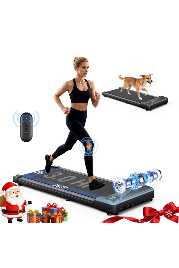 3.0HP Walking Pad,Under Desk Treadmill,Portable Small Treadmill LED Display & Remote Control for Home/Office,Walking Jogging Machine,Weight Capacity 265 LBS
