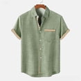 thumbnail image 1 of Dpytoraw 2025 Men's Summer Lapel Loose Casual Short Sleeved Shirt Men’s Slim Fit Shirts, 1 of 3