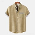 thumbnail image 1 of Dpytoraw 2025 Men's Summer Lapel Loose Casual Short Sleeved Shirt Men’s Slim Fit Shirts, 1 of 3