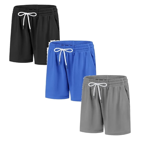 Dpytoraw 3 Pack Girls Shorts Athletic Soccer Running Active Dry-Fit Sports Basketball Shorts with Drawstring Pocket 4-13Y