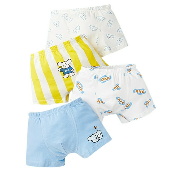 Dpytoraw 4PCS Cotton Little Boys Briefs Soft Dinosaur Truck Toddler Underwear 5-6 Years