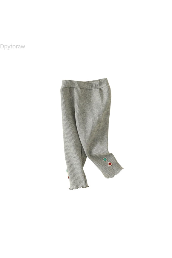 Autumn And Winter Girls' Leggings New Baby Pants Plus Fleece Winter Warm Pants Baby Warm Pants Girls Leggings Size 6-12 Months