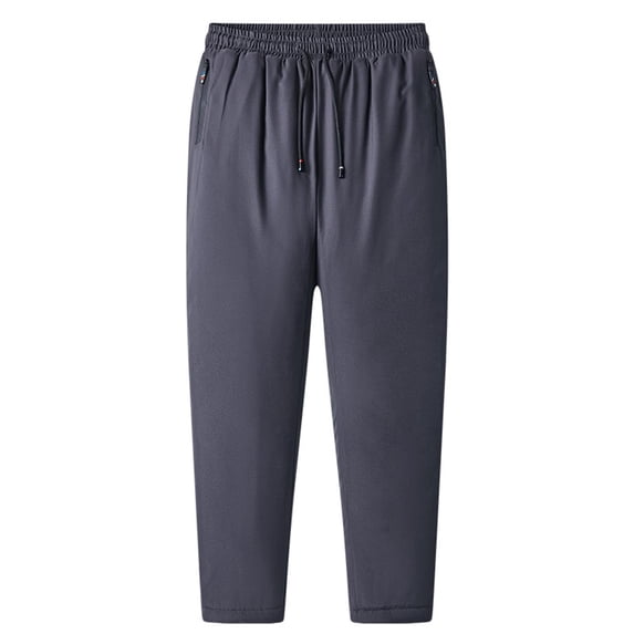 Dpytoraw Autumn And Winter New Men's Lambing Fleece Windproof Cotton Fleece Sports Pants Men's Straight Leg Pants