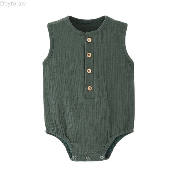Dpytoraw Baby Boys Bodysuits Soft Breathable Sleeveless Romper For Newborn Infant 0 12 Months Comfortable Casual Outfit For Daily Wear And Outdoor Activities Baby Boy Bodysuits Size 3-6 Months