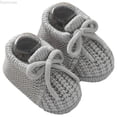 thumbnail image 1 of Dpytoraw Baby Girls First Walking Shoes Soft Sole Knit Booties With Bow For Infant Toddler Winter Indoor Outdoor Suitable For 0 12 Months Baby Walking Shoes Size Gray 3-6 Months, 1 of 3