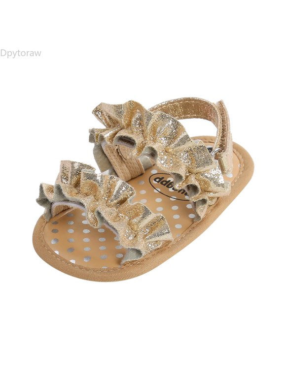 Baby Girls Sandals Summer Shoes Outdoor First Walk Toddler Girls Shoes For Summer Baby First Walker Sandals Size US:5