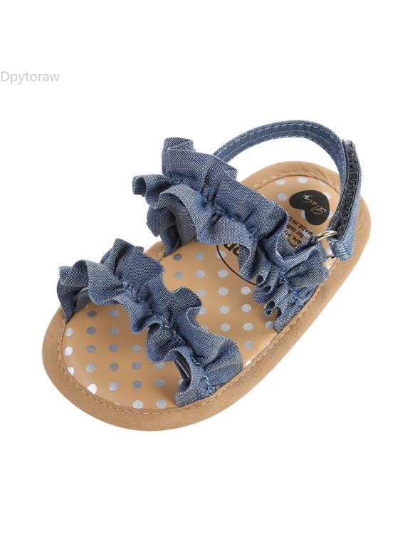Baby Girls Sandals Summer Shoes Outdoor First Walk Toddler Girls Shoes For Summer Baby First Walker Sandals Size US:5