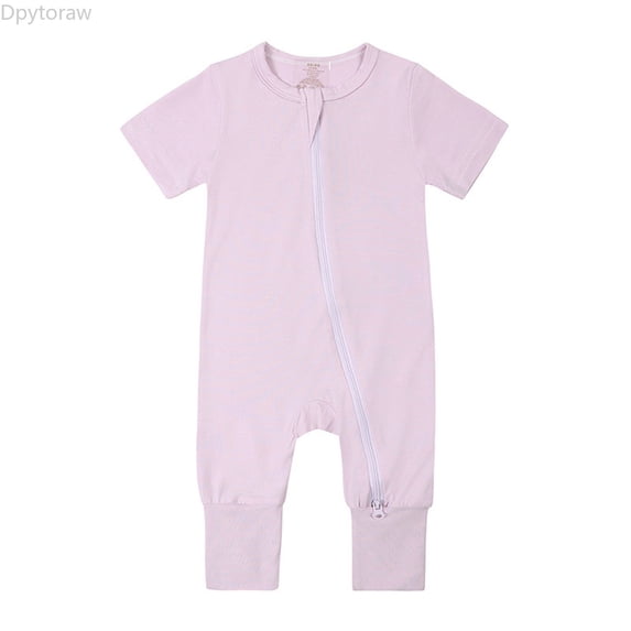 Dpytoraw Baby Rompers Footless Pajamas Zipper Short Sleeve Sleeper Jumpsuit Boys Jumpsuit Long Pants Size 3-6 Months