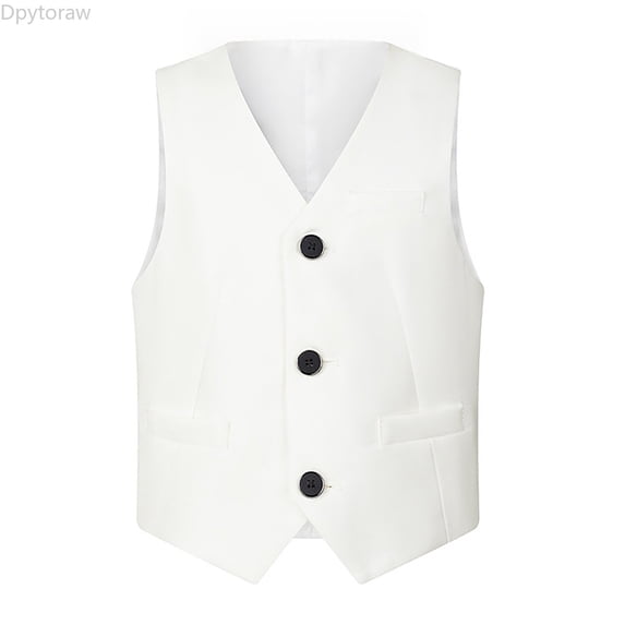 Dpytoraw Boy's Button Formal Suit Vest Teens Boy Dress School Clothes Size 2-3 Years