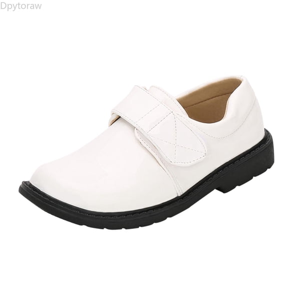 Dpytoraw Boys Shoes Boots Thick Bottom Student Dress Shoes Performance Shoes Solid Color Comfortable Boys Sports Shoes Size 1.5