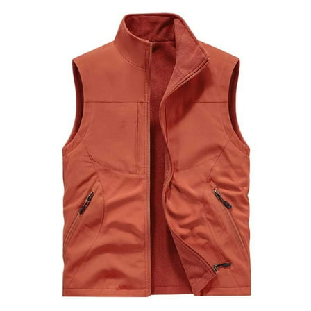 Dpytoraw Casual Vest Man Loose Outdoor Zipper Pocket Jacket Winter Vest Large Size Sports