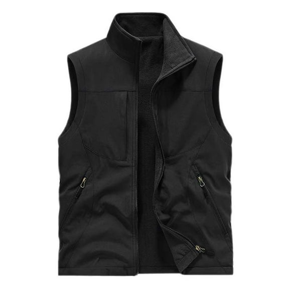 Dpytoraw Casual Vest Man Loose Outdoor Zipper Pocket Jacket Winter Vest Large Size Sports