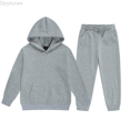 thumbnail image 1 of Dpytoraw Child Toddler Boys Girls Long Sleeve Solid Warm Hoodie Pullover Tops Pants Kids Outfits Sweat Suit Back to school outfits 2026 Size Gray 3-4 Years, 1 of 1
