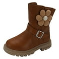 thumbnail image 1 of Dpytoraw Children Fashionable Thick Soled Girls Mid Length Boots Comfortable Soft Soled Leather Short Boots Size 10-10.5 Years, 1 of 5