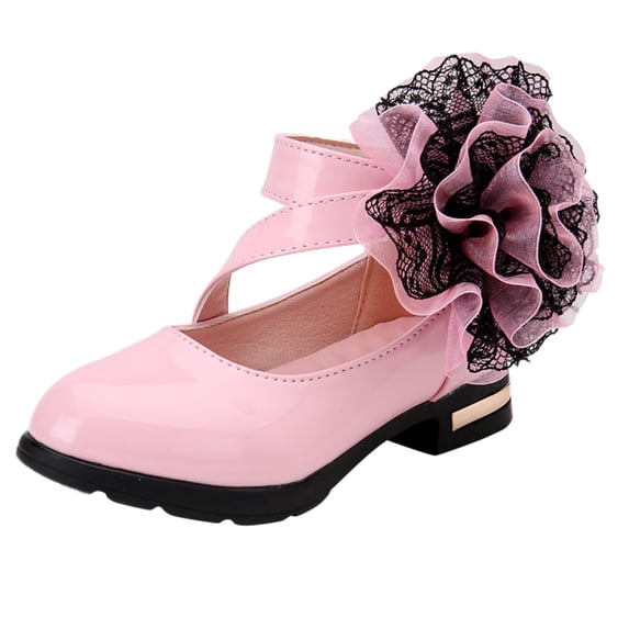 Dpytoraw Children Kid Baby Girls Flower Leather Shoes Single Soft Dance Princess Shoes Lightweight Infant Shoes Size 1