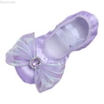 thumbnail image 1 of Dpytoraw Children Shoes Dance Shoes Ballet Performance Diamond Lace Bow Yoga Shoes Girls Athletic Shoes Size Purple 2-2.5 Years, 1 of 3