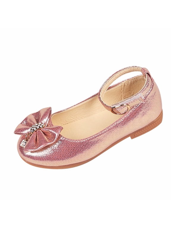 Children Infant Single Shallow Kids Baby Bowknot Shoes Girls Crystal Dance Baby Shoes Lightweight Infant Shoes Size 3Y