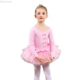 thumbnail image 1 of Dpytoraw Classical Ballet Practice Tutu Dress For Girls Dance Recital Performance Elegant Leotard Skirt Outfit For Ballerina Training Girls Holiday Dresses Long Sleeve,Pink Size 4-5 Years, 1 of 5