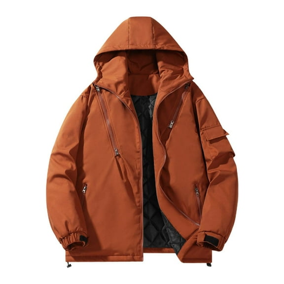 Dpytoraw Cotton Padded Clothing Young Men Large Size Coat Coat Thickened Warm Cotton Padded Men