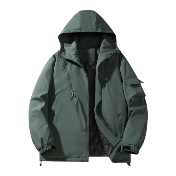 Dpytoraw Cotton Padded Clothing Young Men Large Size Coat Coat Thickened Warm Cotton Padded Men
