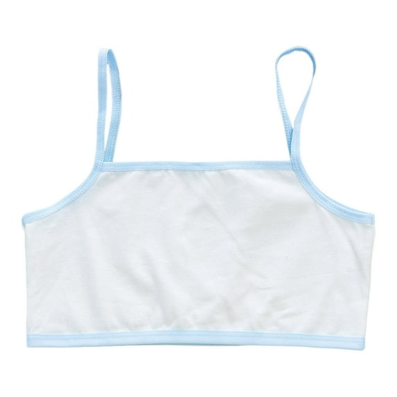 Dpytoraw Crop Top Bra Girls Seamless Sports Bra Training White Teen Bra Camisole Style Lightweight Seamless Kids Size 8-12 Years