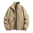 thumbnail image 1 of Dpytoraw Fall Jacket Loose Plus Size Top Casual Simple Menswear Thin Breathable Coat, 1 of 4