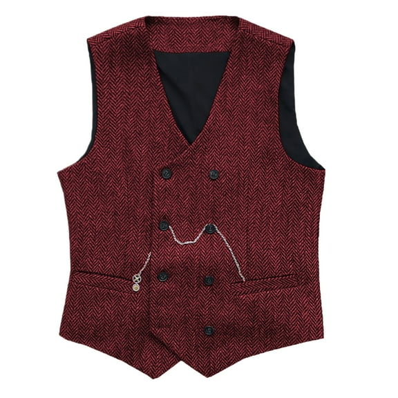Dpytoraw Fall winter Men's Trend Loose Sleeveless Sweater Vest