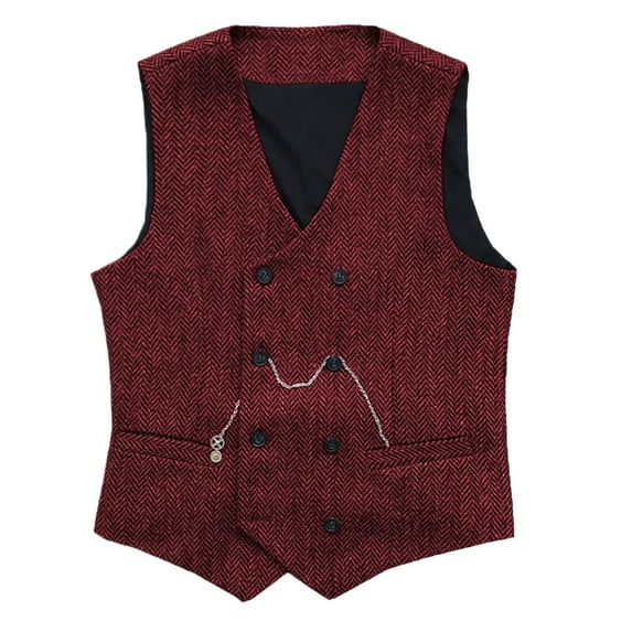 Dpytoraw Fall winter Men's Trend Loose Sleeveless Sweater Vest