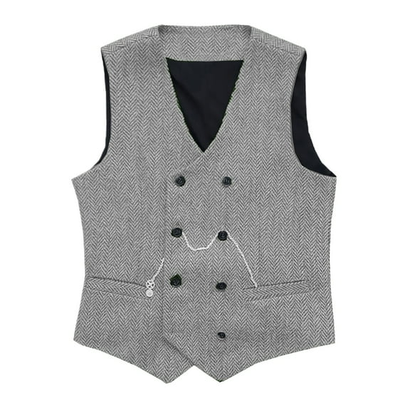 Dpytoraw Fall winter Men's Trend Loose Sleeveless Sweater Vest