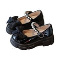 thumbnail image 1 of Dpytoraw Fashion Girls Sandals With Bow And Pearl Cute Shoes For Toddler Kids Soft Sole Casual Footwear Girls Sandals For Wedding Size 13, 1 of 4