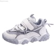 thumbnail image 1 of Dpytoraw Fashion All Seasons Children Sports Shoes Boys And Girls Run Thick Sole Non Slip Lightweight Mesh Breathable And Comfortable Lace Up Colorblock Kids Athletic Shoes Girls Size 13, 1 of 5