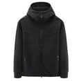 thumbnail image 1 of Dpytoraw Fleece Jacket Men Coat With Hood Zipper Thick Outwear Windproof Men's Jacket Autumn Winter Classic, 1 of 4