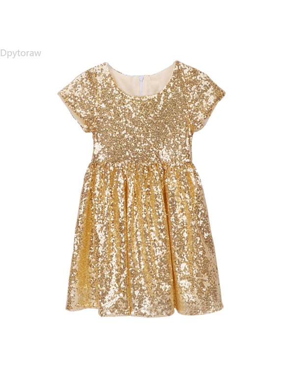 Girl Dress Baby Toddlers Sequin Dress Kids Party Dress Wedding Gown Size 5 Y