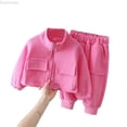 thumbnail image 1 of Dpytoraw Girls Athletic Set Stand Collar Zip Top Jogger Pants Kids Sporty Outfits Sizes 2-3 Years, 1 of 6