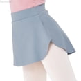 thumbnail image 1 of Dpytoraw Girls Dance Skirt Ballet Practice Wrap Side Slit Elastic Waist Shaping Tutu For Performance And Class Girls Skirts Summer,Gray Size 4-5 Years, 1 of 5