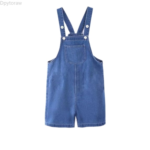 Dpytoraw Girls Denim Overalls Jumpsuit Casual Play Outfit Toddler To Teen Spring Summer Romper With Elastic Waist For Daily Wear Girls Denim Overall Shorts Size 2-3 Years