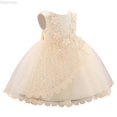 thumbnail image 1 of Dpytoraw Girls Dress Baby Dress Bowknot Infant Christening Gown Perfect For Everyday Wear 3 12 Years Kids Clothing Girls Sleeveless Sundresses,Yellow Size 12-18 Months, 1 of 4