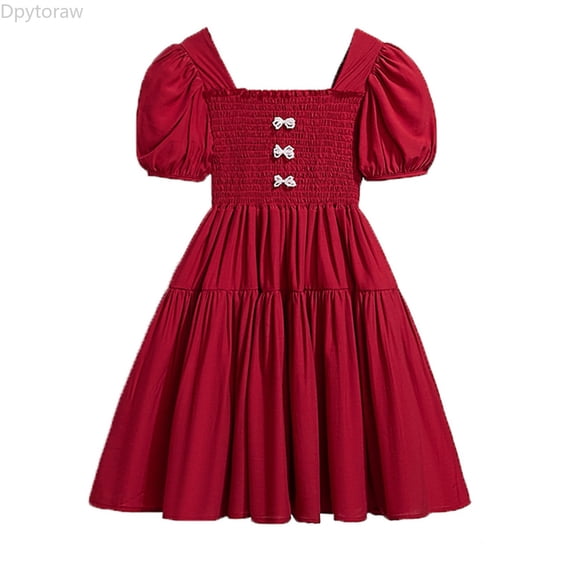 Dpytoraw Girls Dress Tween Boho Flutter Sleeve Tiered A Line Summer Dresses With Pockets Girls Summer Dresses Size 11-12 Years
