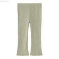 thumbnail image 1 of Dpytoraw Girls Ice Silk Flared Leggings, Tight Bootcut Stretchy Summer Pants Green Size 5-6 Years, 1 of 3