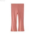 thumbnail image 1 of Dpytoraw Girls Ice Silk Flared Leggings, Tight Bootcut Stretchy Summer Pants Orange Size 5-6 Years, 1 of 3