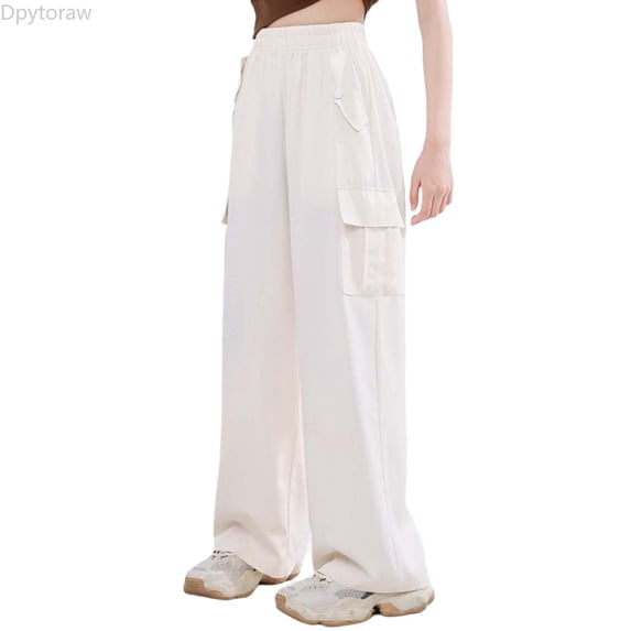 Dpytoraw Girls Jeans Wide Leg Baggy Denim Pants High Elastic Waisted Cute Bow Trousers Casual Kids Streetwear Girls Cargo Pants Size 4-5 Years