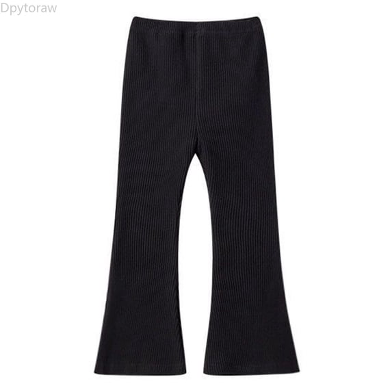 Dpytoraw Girls Knit Flare Leggings Warm High Waisted Athletic Bell Bottom Pants for Kids Size 100/3