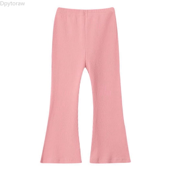 Dpytoraw Girls Knit Flare Leggings Warm High Waisted Athletic Bell Bottom Pants for Kids Size 100/3