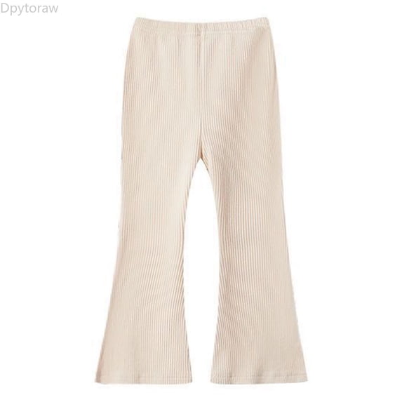 Dpytoraw Girls Knit Flare Leggings Warm High Waisted Athletic Bell Bottom Pants for Kids Size 80/1