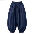 thumbnail image 1 of Dpytoraw Girls Lightweight Balloon Pants Breathable Trousers for Playful Activities Blue Size 3-4 Years, 1 of 3