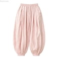 thumbnail image 1 of Dpytoraw Girls Lightweight Balloon Pants Breathable Trousers for Playful Activities Pink Size 10-12 Years, 1 of 4
