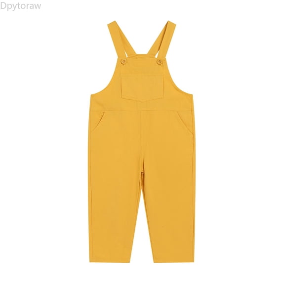 Dpytoraw Girls Overalls Sleeveless Adjustable Jumpsuits Kids Casual Loose Romper Cute Long Pants With Pockets Girls Cotton Romper Pants Size 6-7 Years