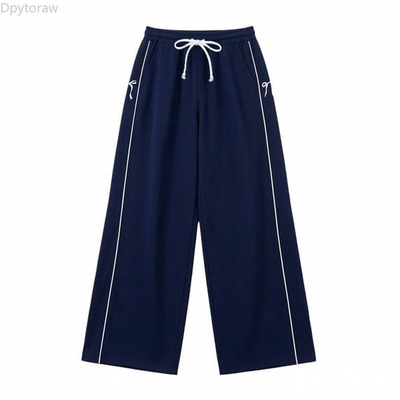 Dpytoraw Girls Pants, Casual Loose Fit Trousers Everyday Wear for Kids Versatile Sports Bottoms Blue Size 15-16 Years